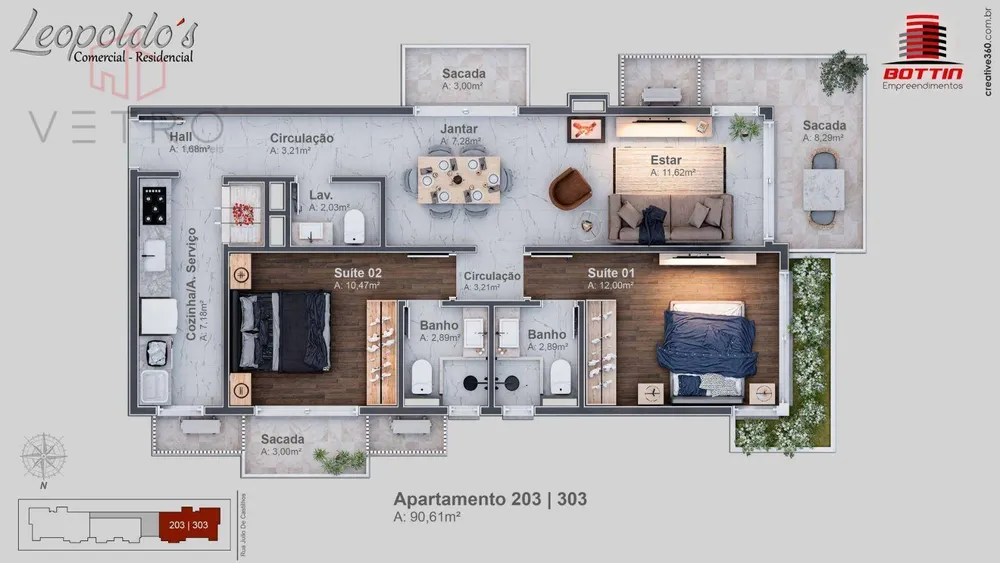 Apartamento, 2 quartos, 120 m² - Foto 4