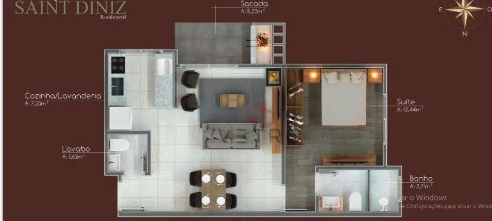 Apartamento, 1 quarto, 70 m² - Foto 3