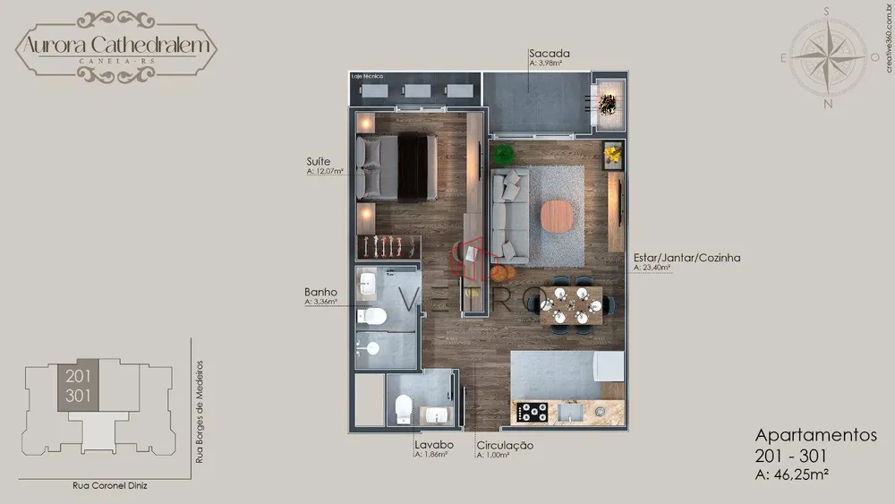 Apartamento, 1 quarto, 77 m² - Foto 3