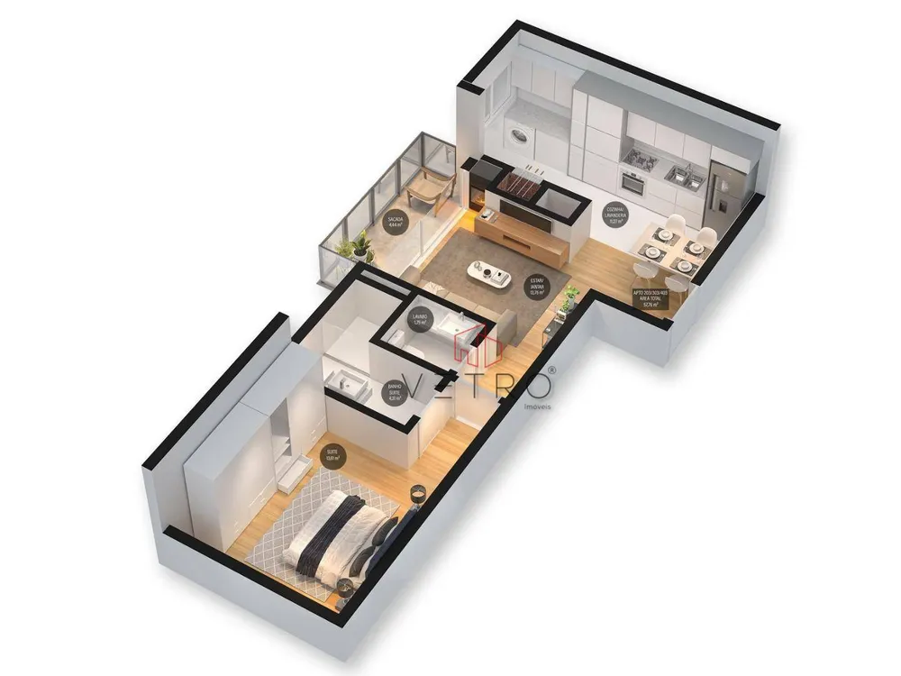 Apartamento, 1 quarto, 79 m² - Foto 2