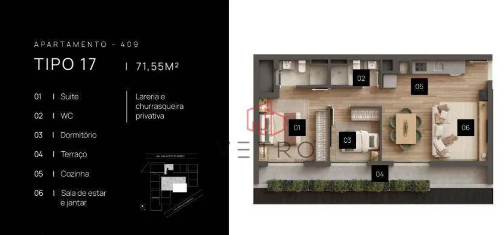 Apartamento, 2 quartos, 84 m² - Foto 1