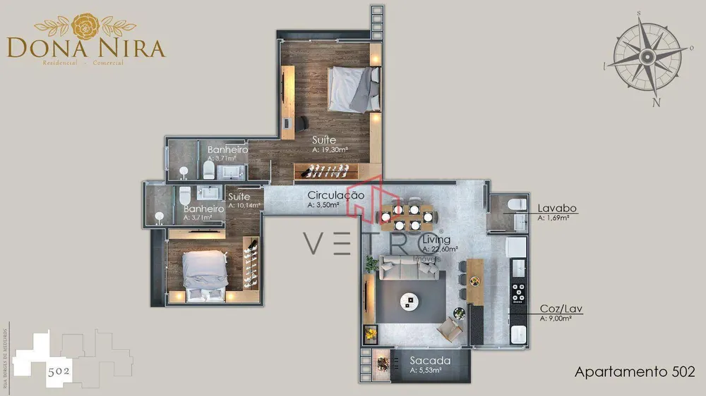 Apartamento, 2 quartos, 112 m² - Foto 2