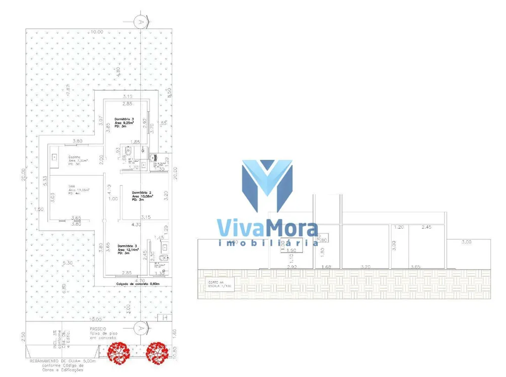 Casa, 3 quartos, 70 m² - Foto 2