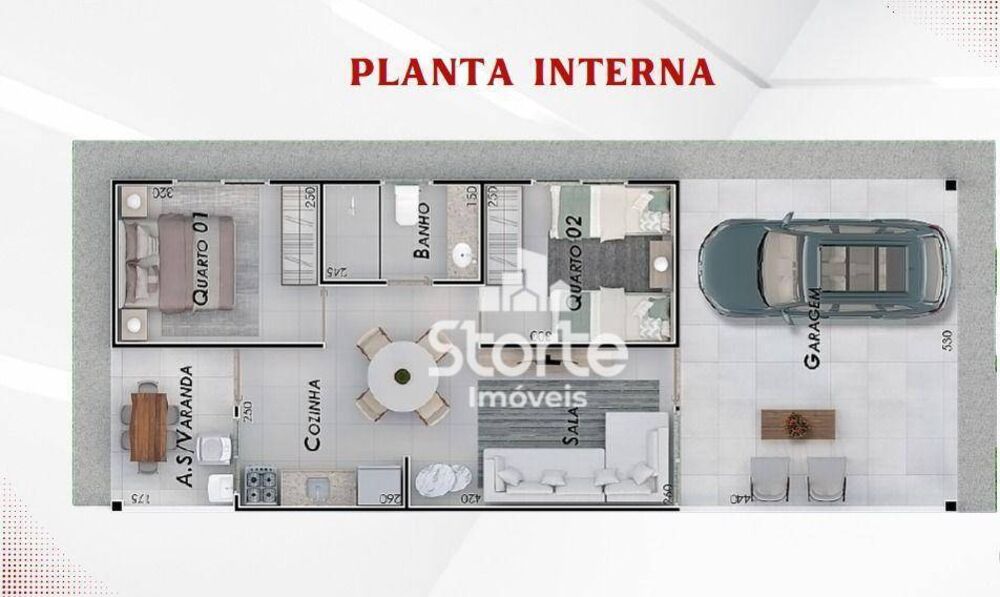 Casa, 2 quartos, 71 m² - Foto 3
