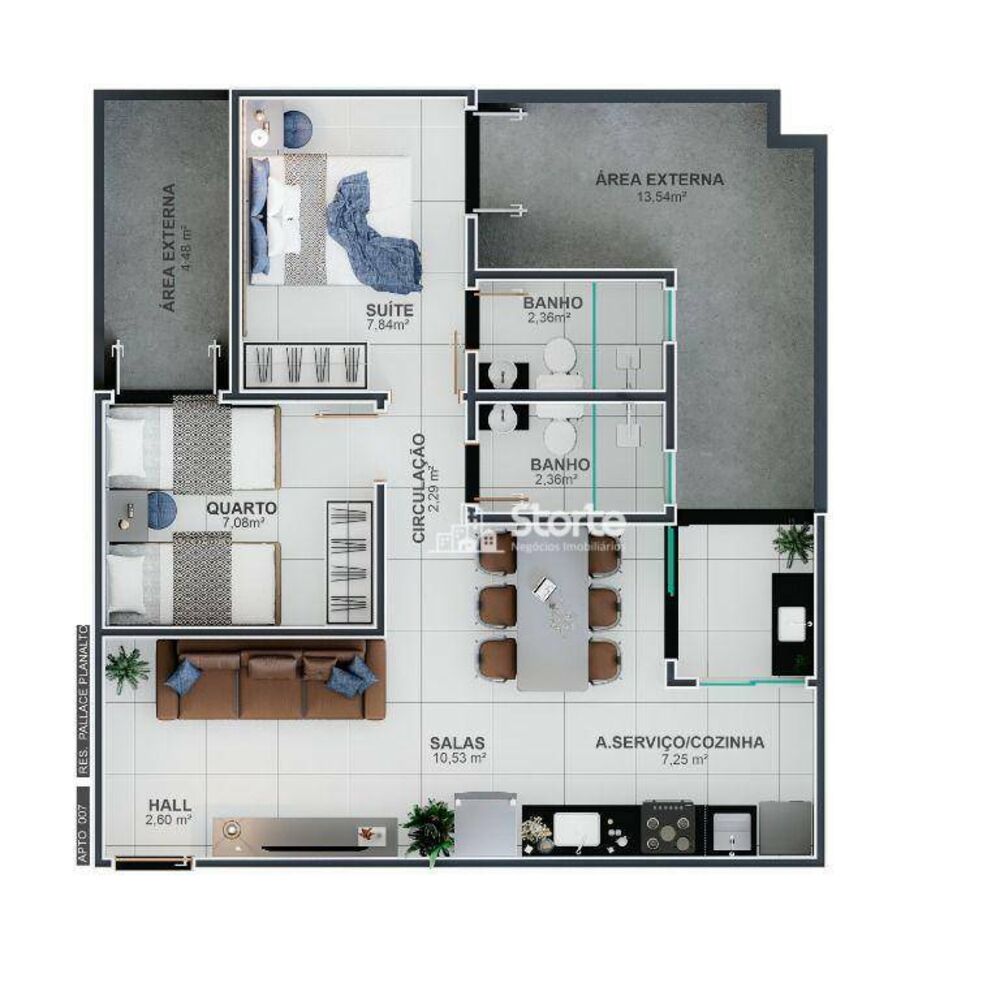 Apartamento, 2 quartos, 73 m² - Foto 1