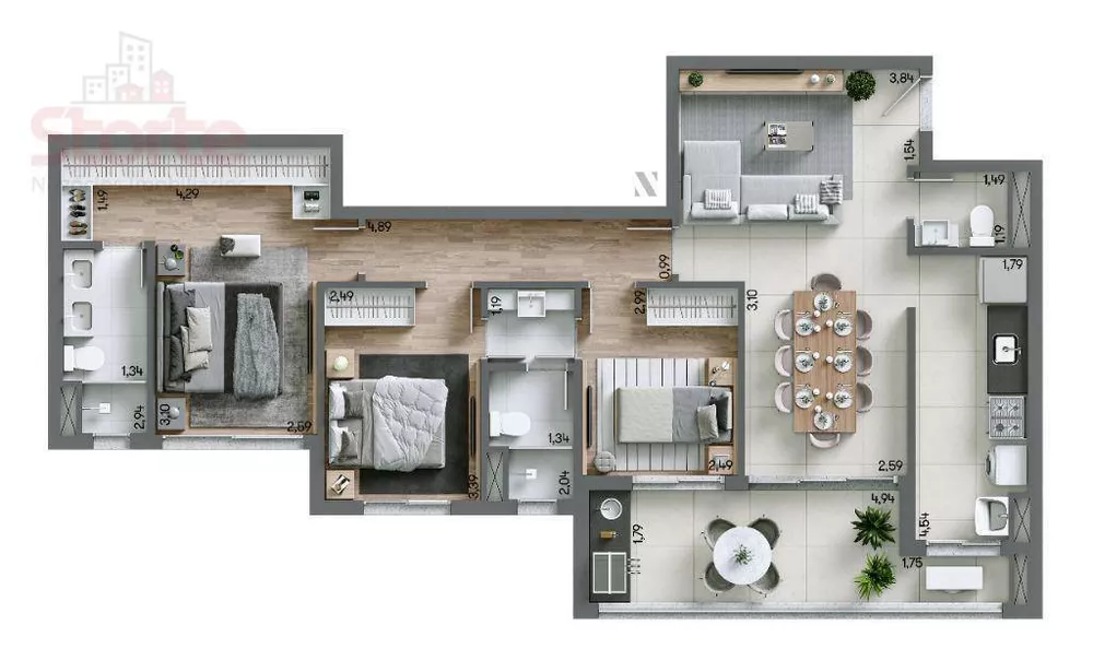 Apartamento, 3 quartos, 100 m² - Foto 24