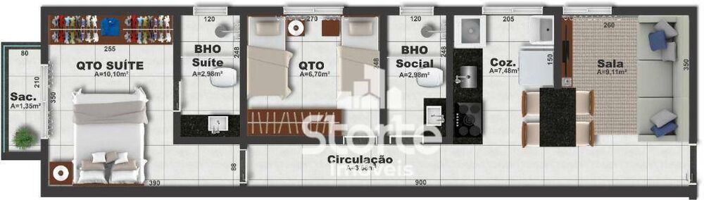 Apartamento, 2 quartos, 50 m² - Foto 4