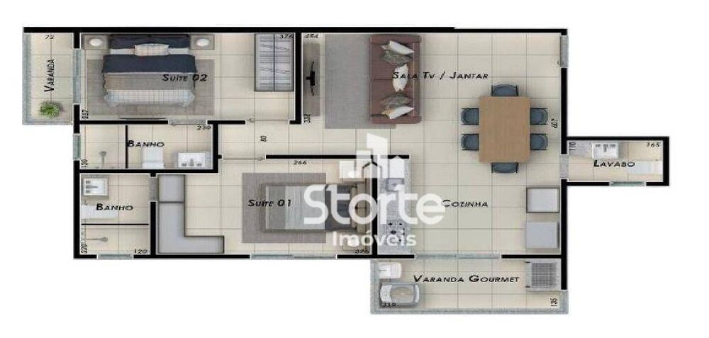 Apartamento à venda com 3 quartos, 86m² - Foto 2