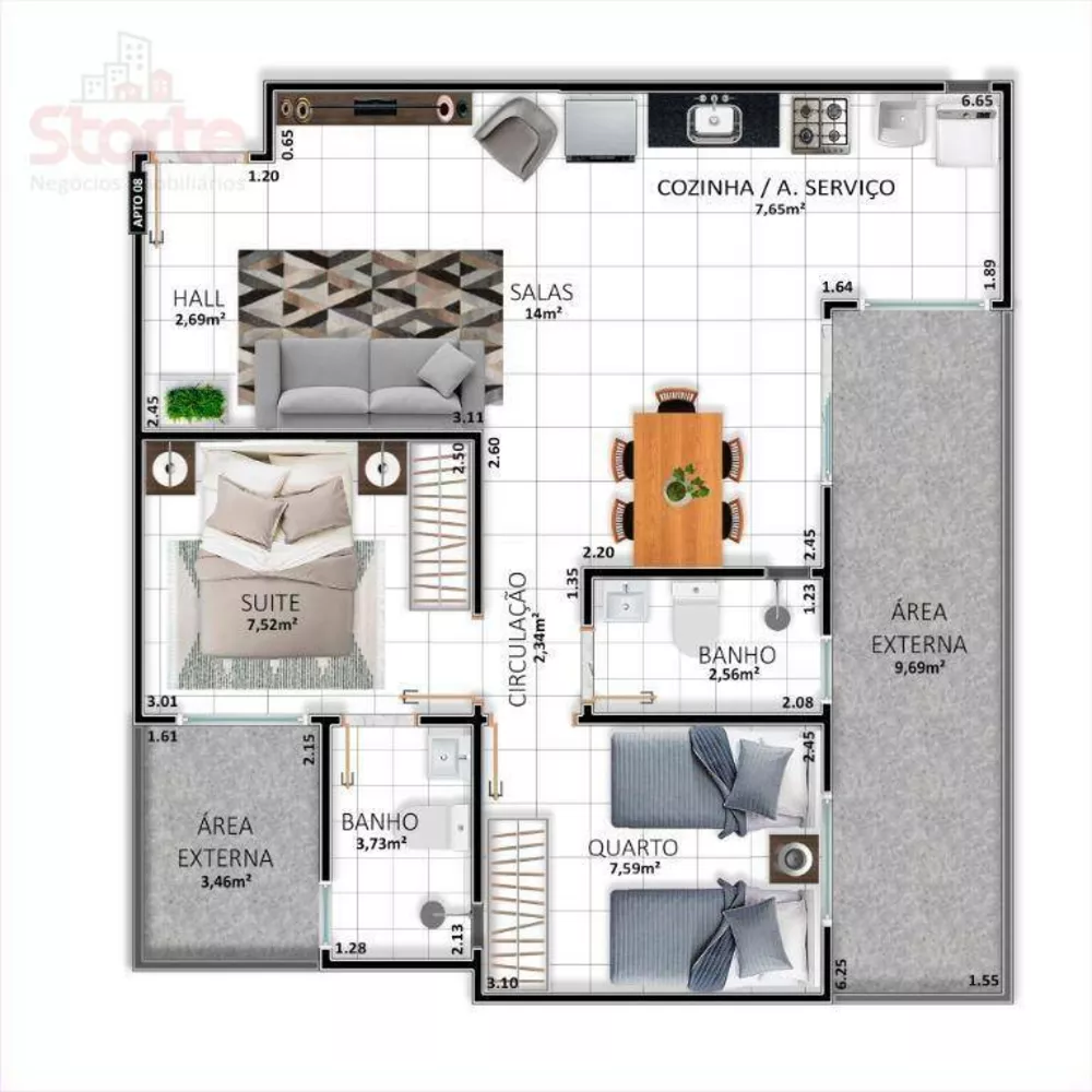 Apartamento, 2 quartos, 70 m² - Foto 10