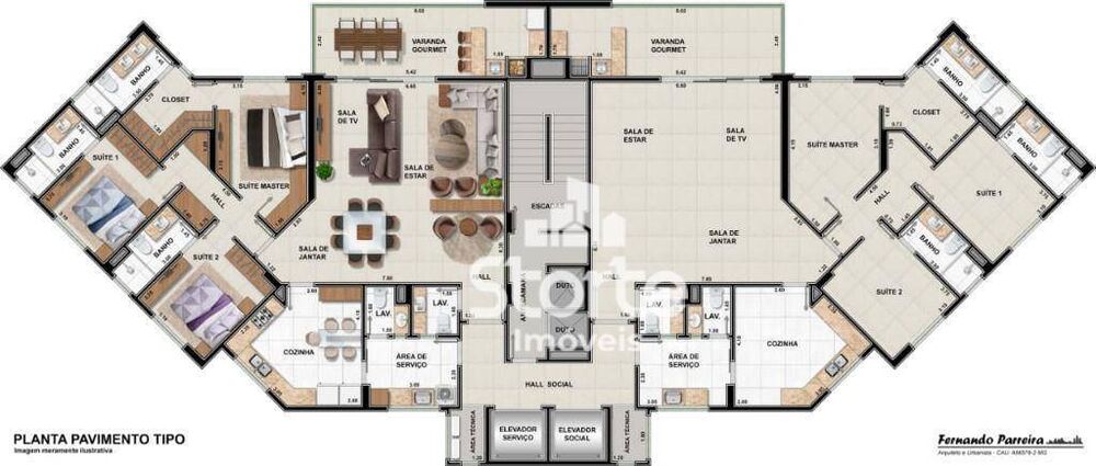 Apartamento, 3 quartos, 186 m² - Foto 3