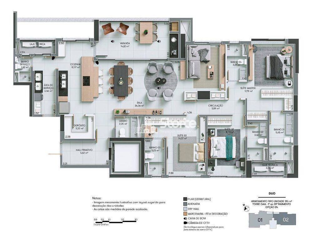 Apartamento, 3 quartos, 225 m² - Foto 42