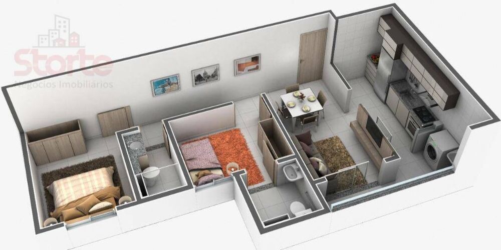 Apartamento, 2 quartos, 56 m² - Foto 1