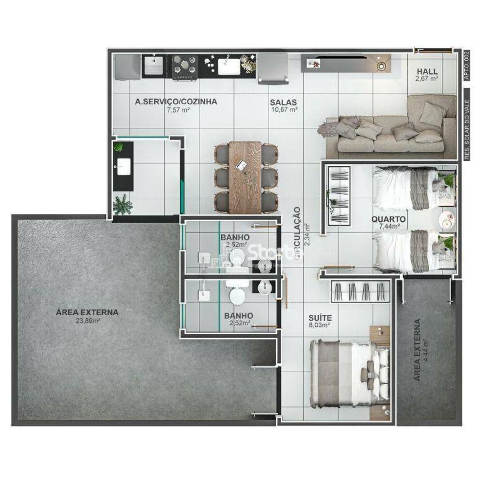 Apartamento, 2 quartos, 67 m² - Foto 4