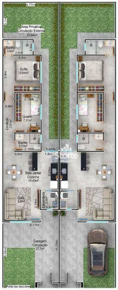 Casa, 2 quartos, 65 m² - Foto 4