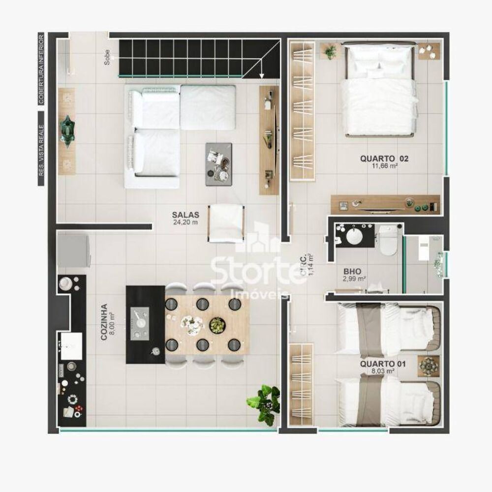 Cobertura à venda com 3 quartos, 129m² - Foto 4