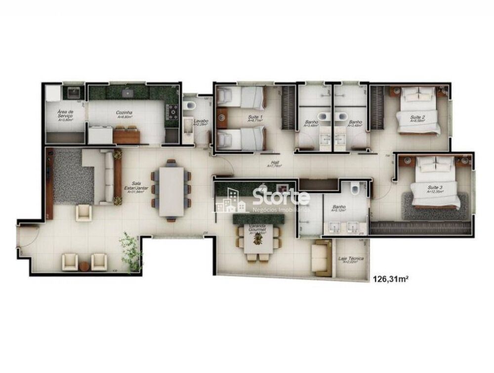 Cobertura, 4 quartos, 194 m² - Foto 4