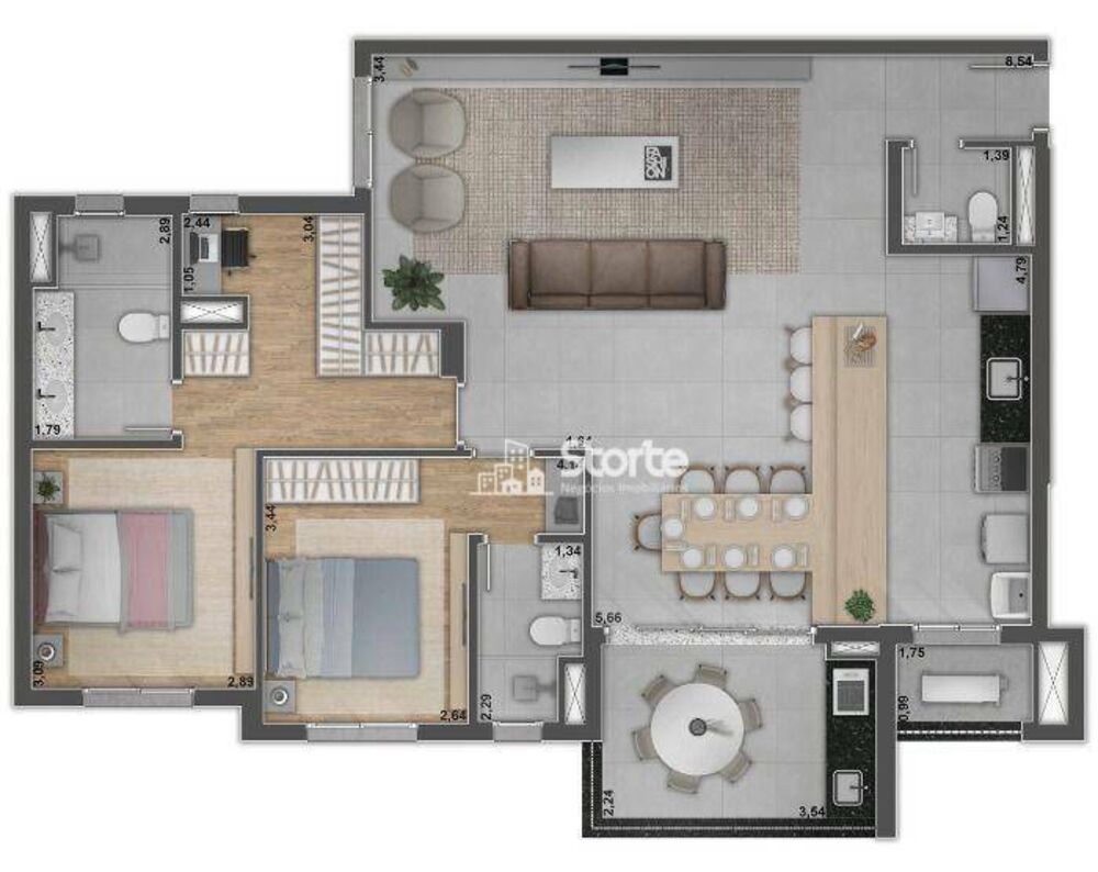 Apartamento, 2 quartos, 68 m² - Foto 4