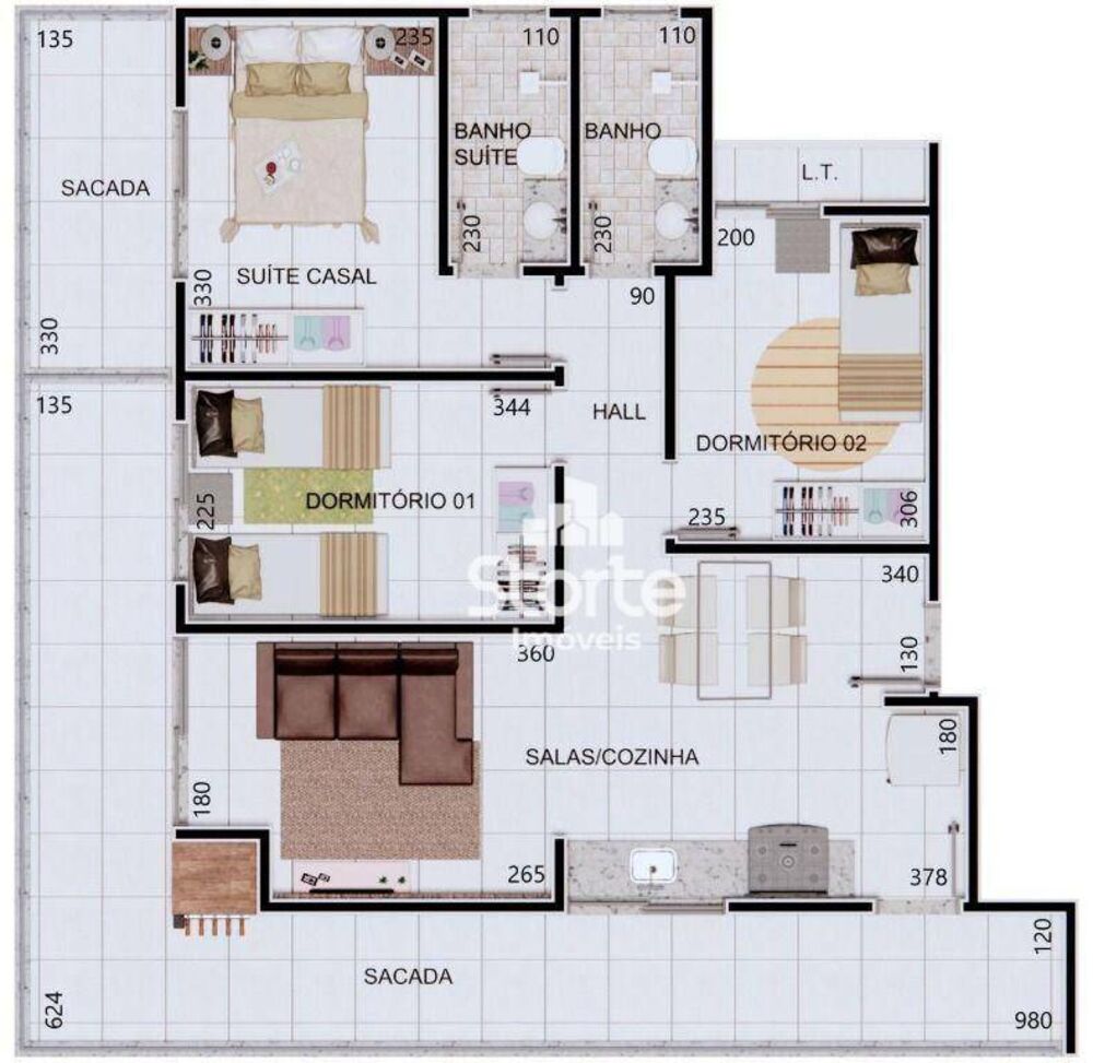 Apartamento, 3 quartos, 82 m² - Foto 2