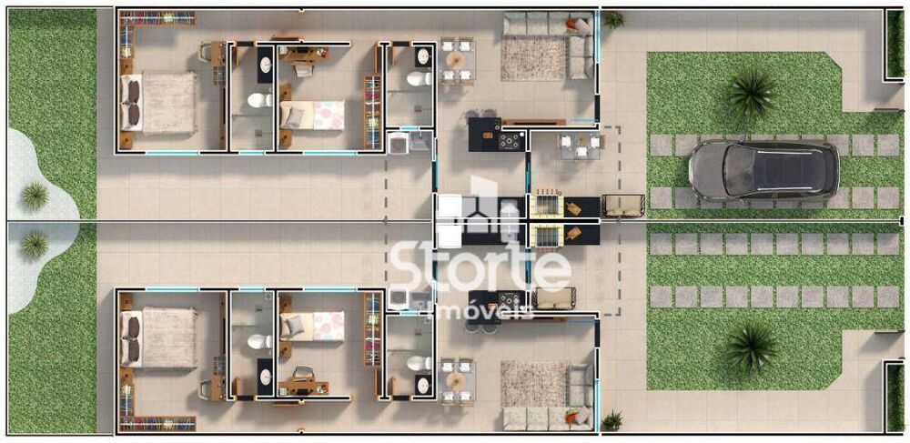 Casa, 2 quartos, 71 m² - Foto 1