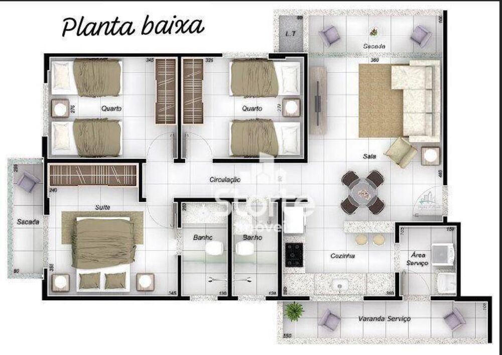 Apartamento, 3 quartos, 88 m² - Foto 2