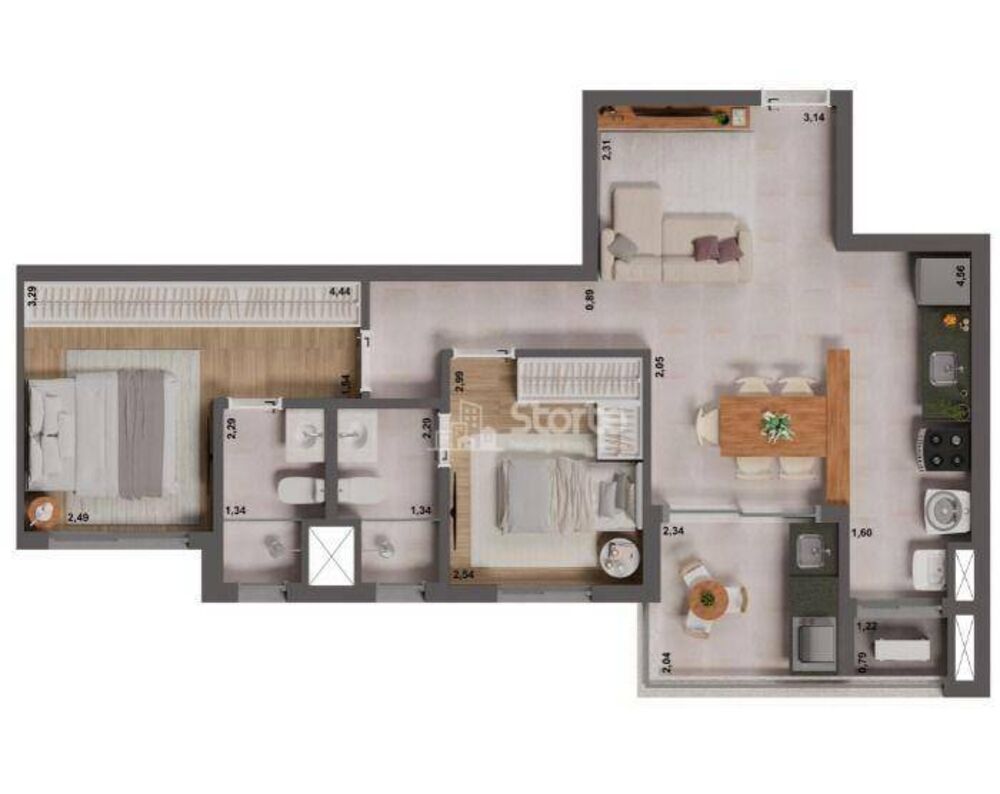 Apartamento, 3 quartos, 84 m² - Foto 3