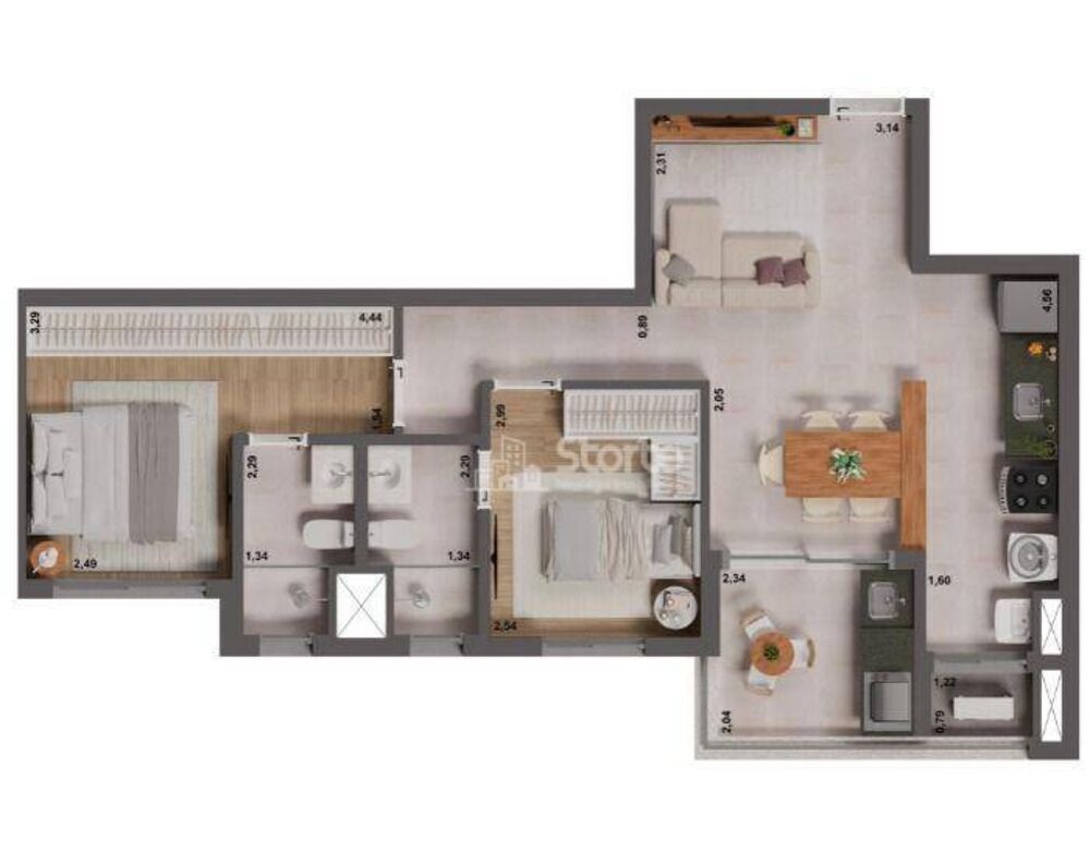 Apartamento, 1 quarto, 42 m² - Foto 5