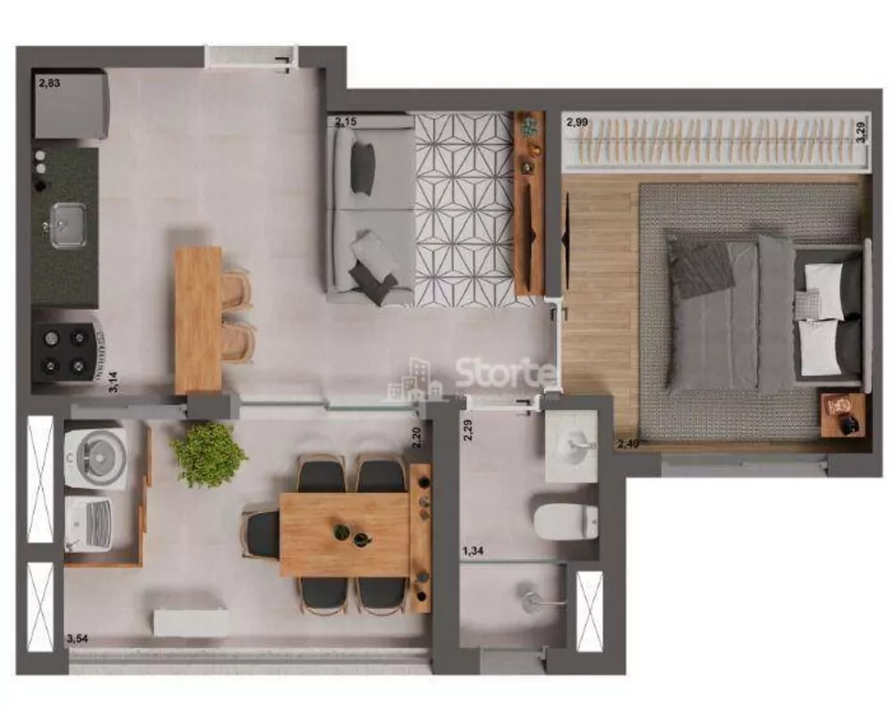Apartamento, 1 quarto, 42 m² - Foto 10