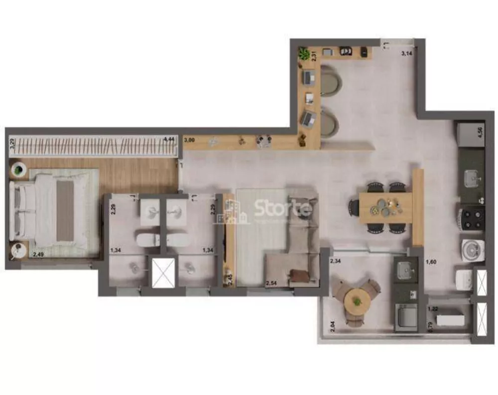 Apartamento, 1 quarto, 42 m² - Foto 20