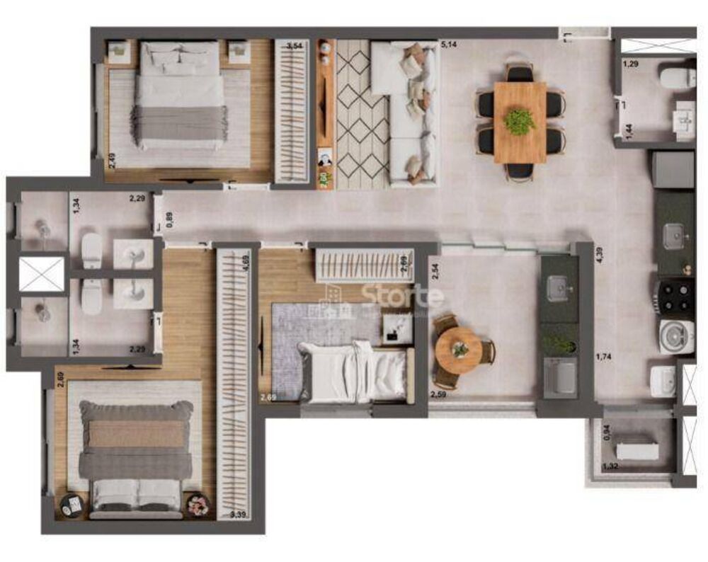 Apartamento, 1 quarto, 42 m² - Foto 2