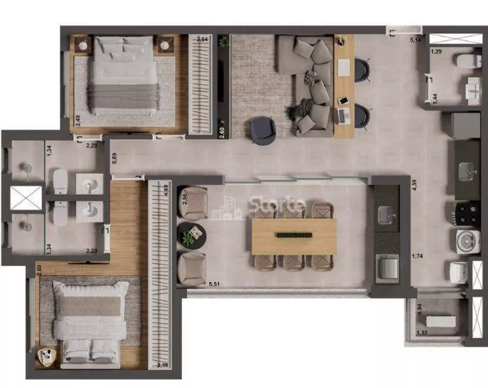 Apartamento, 1 quarto, 42 m² - Foto 13