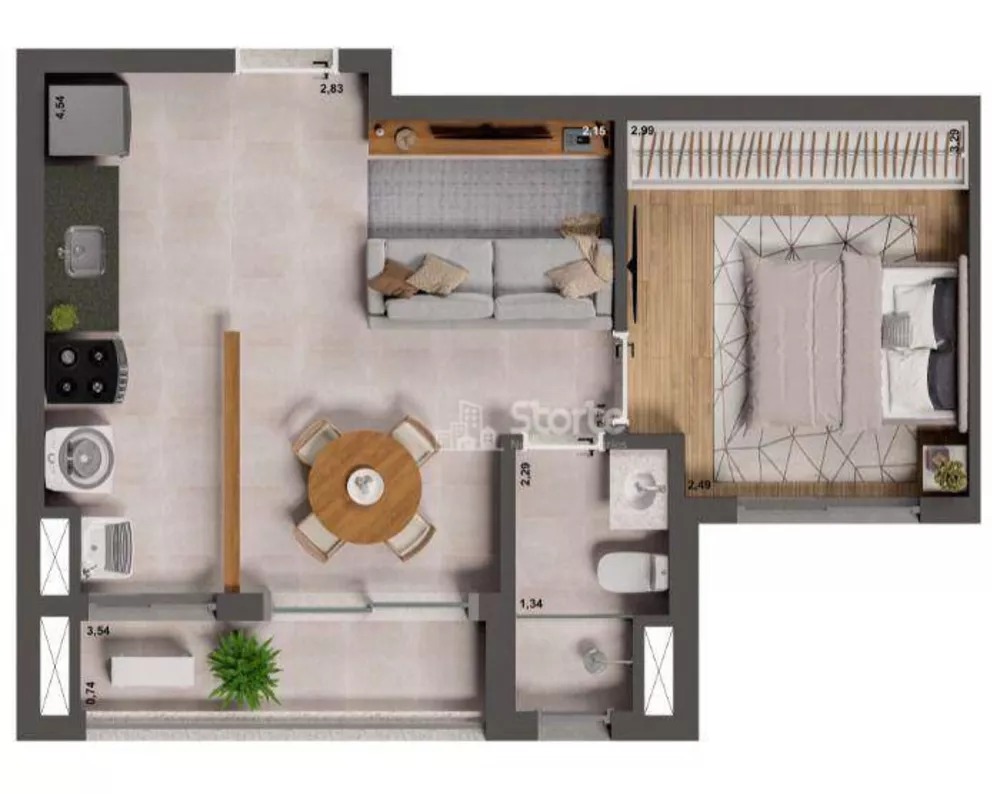 Apartamento, 1 quarto, 42 m² - Foto 18