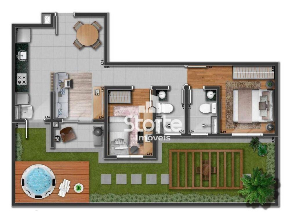 Apartamento, 2 quartos, 51 m² - Foto 2