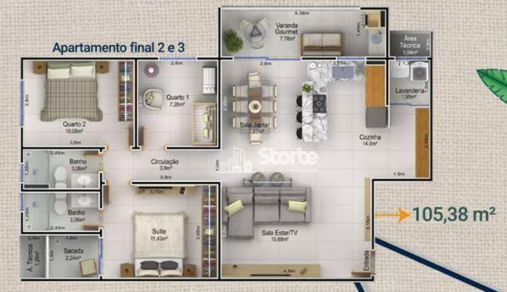 Apartamento, 3 quartos, 99 m² - Foto 6