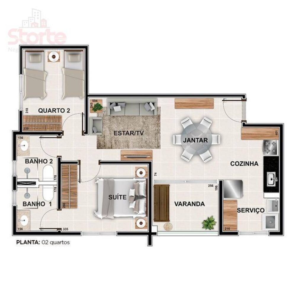 Apartamento, 3 quartos, 73 m² - Foto 2