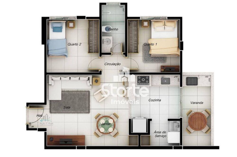 Apartamento, 2 quartos, 60 m² - Foto 1