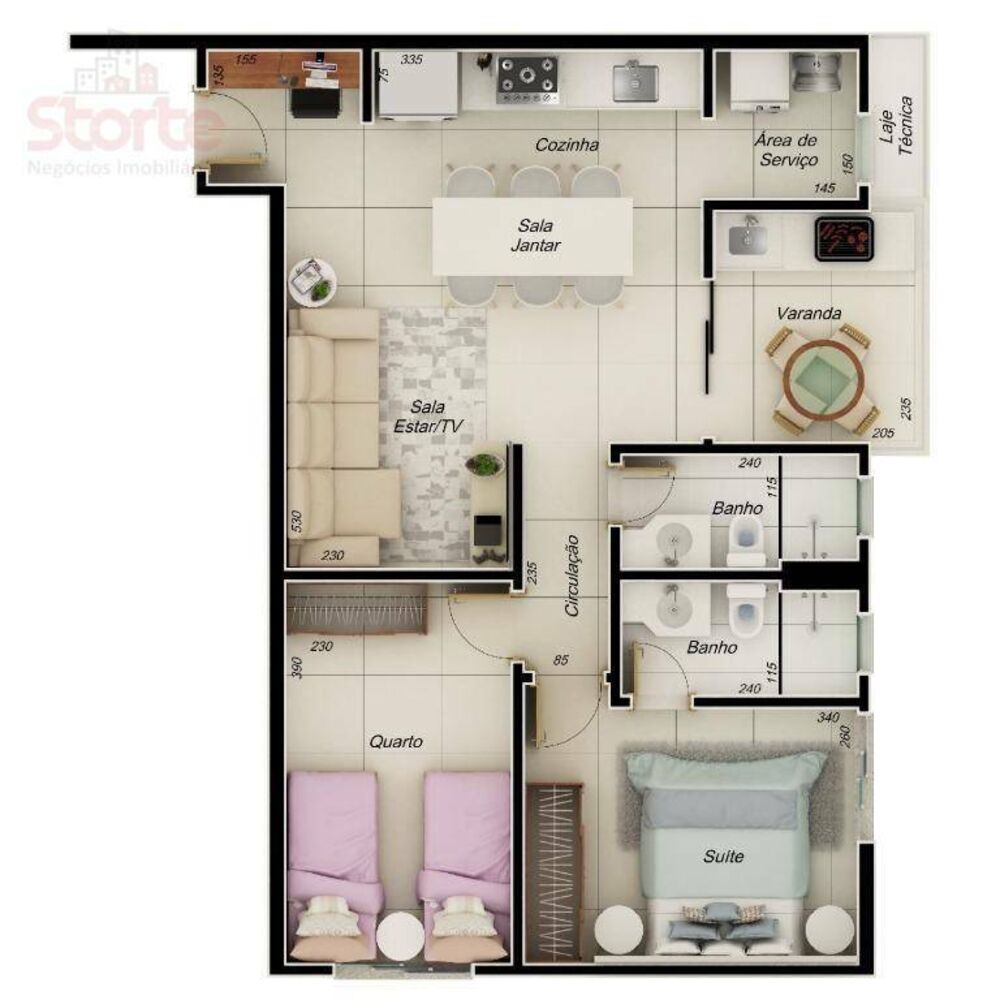 Apartamento, 2 quartos, 60 m² - Foto 3