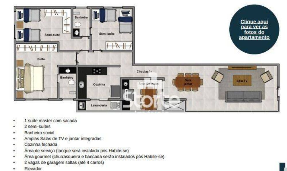 Apartamento, 3 quartos, 110 m² - Foto 3