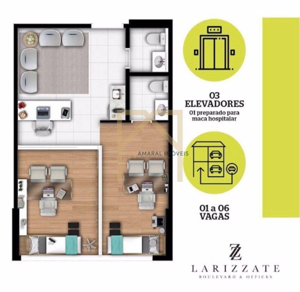 Sala-Conjunto, 41 m² - Foto 2