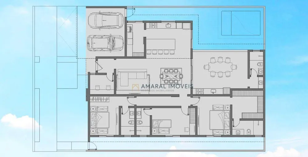 Casa de Condomínio, 3 quartos - Foto 1
