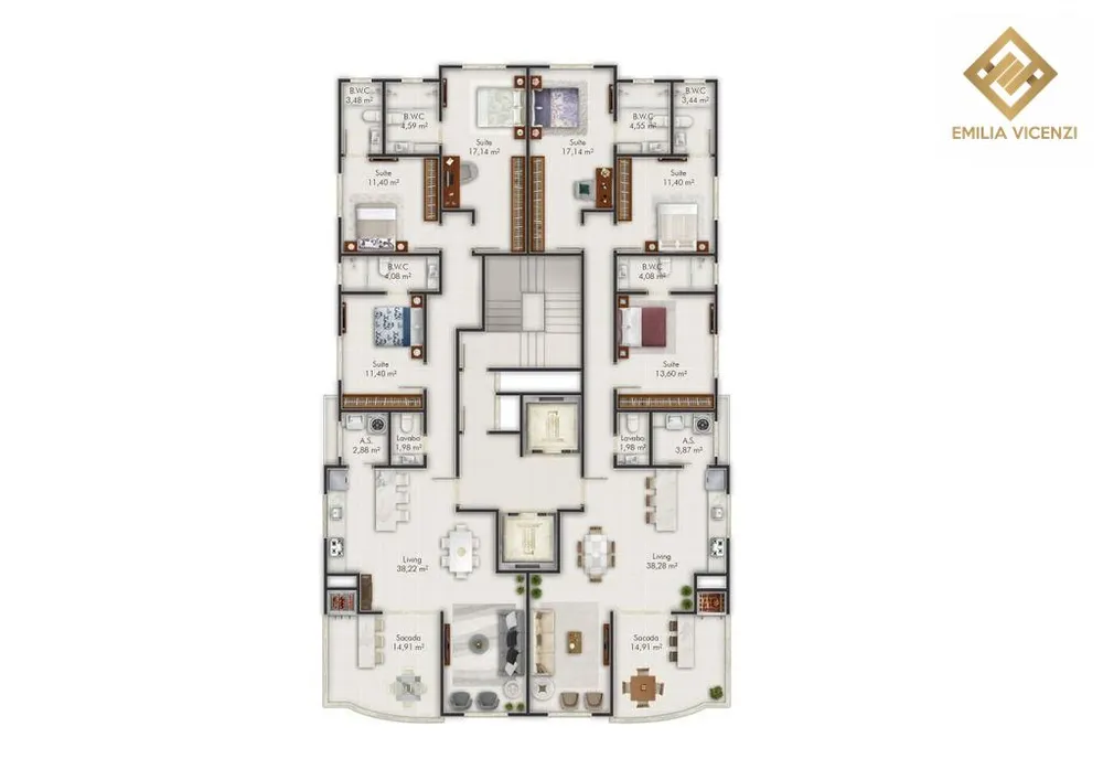 Apartamento, 3 quartos, 138 m² - Foto 3