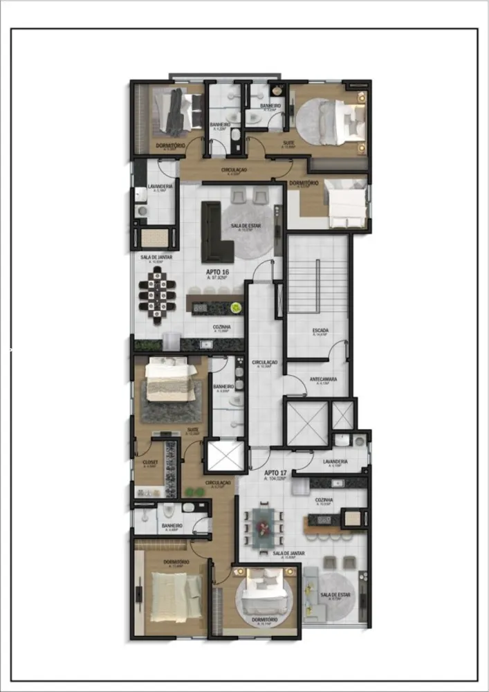 Apartamento, 2 quartos, 43 m² - Foto 7
