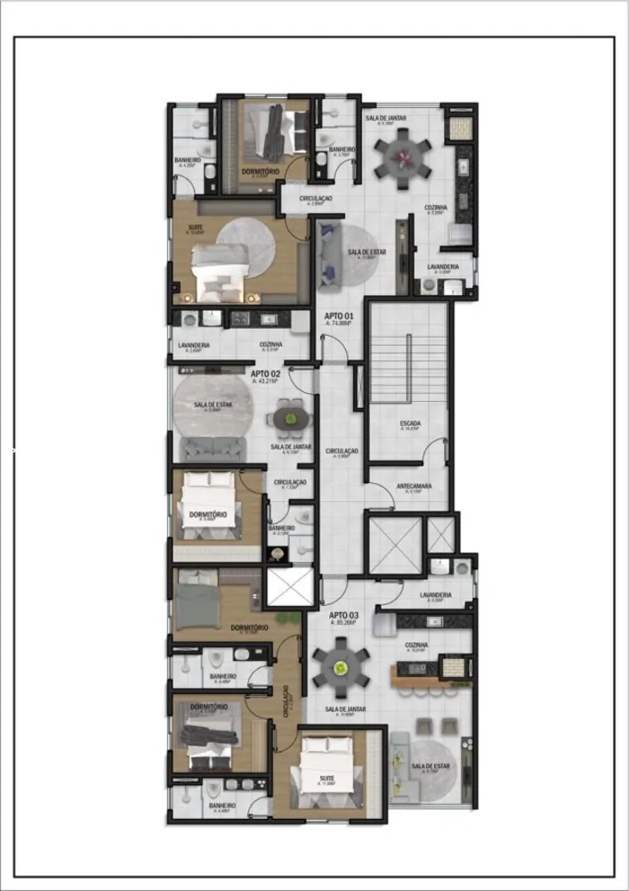 Apartamento, 2 quartos, 43 m² - Foto 8
