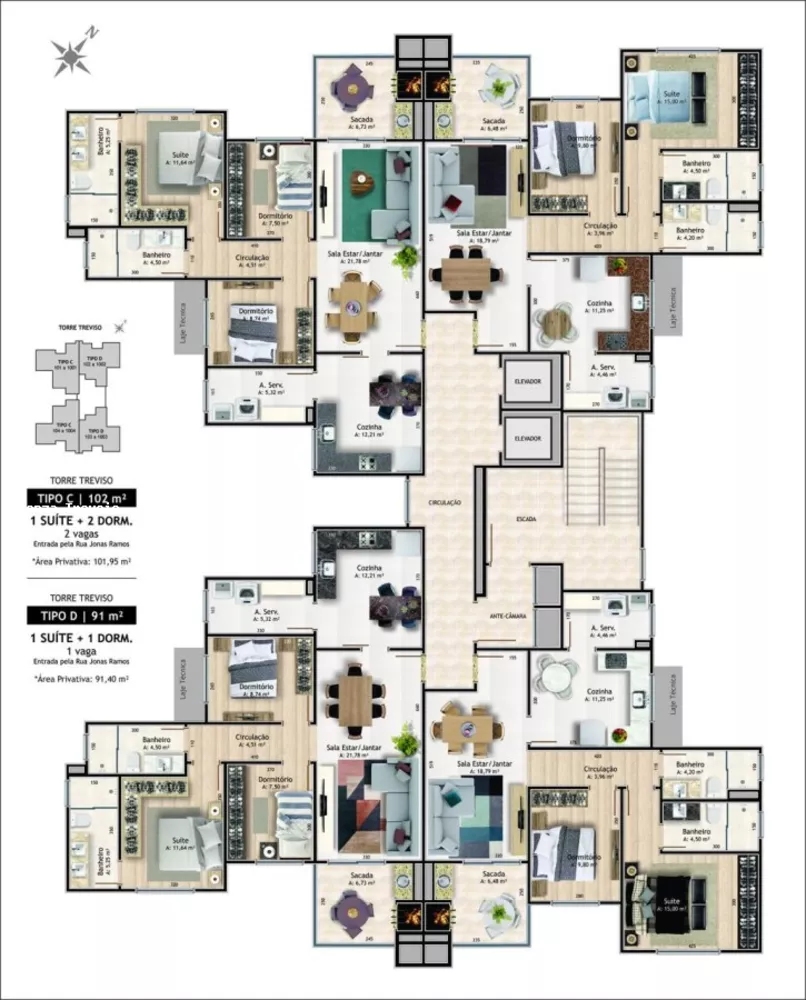 Apartamento, 2 quartos, 92 m² - Foto 3