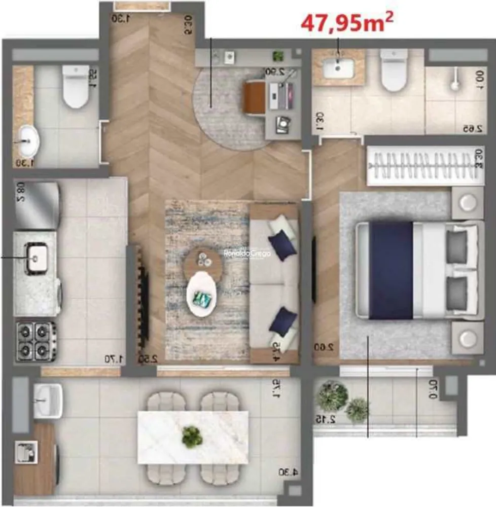 Apartamento, 1 quarto, 47 m² - Foto 6