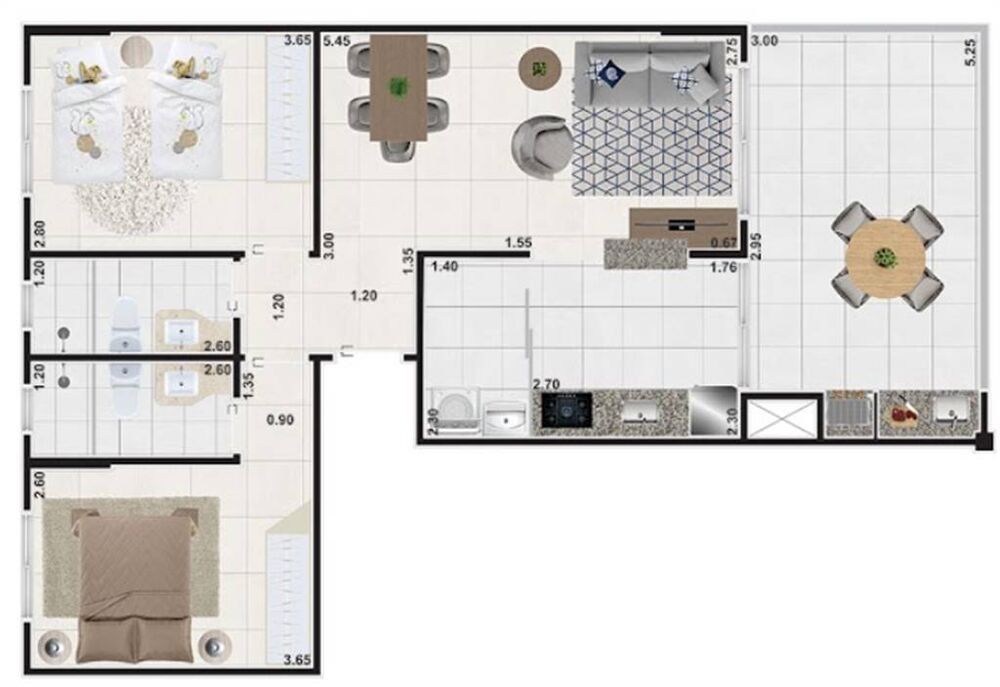 Apartamento, 2 quartos, 80 m² - Foto 1