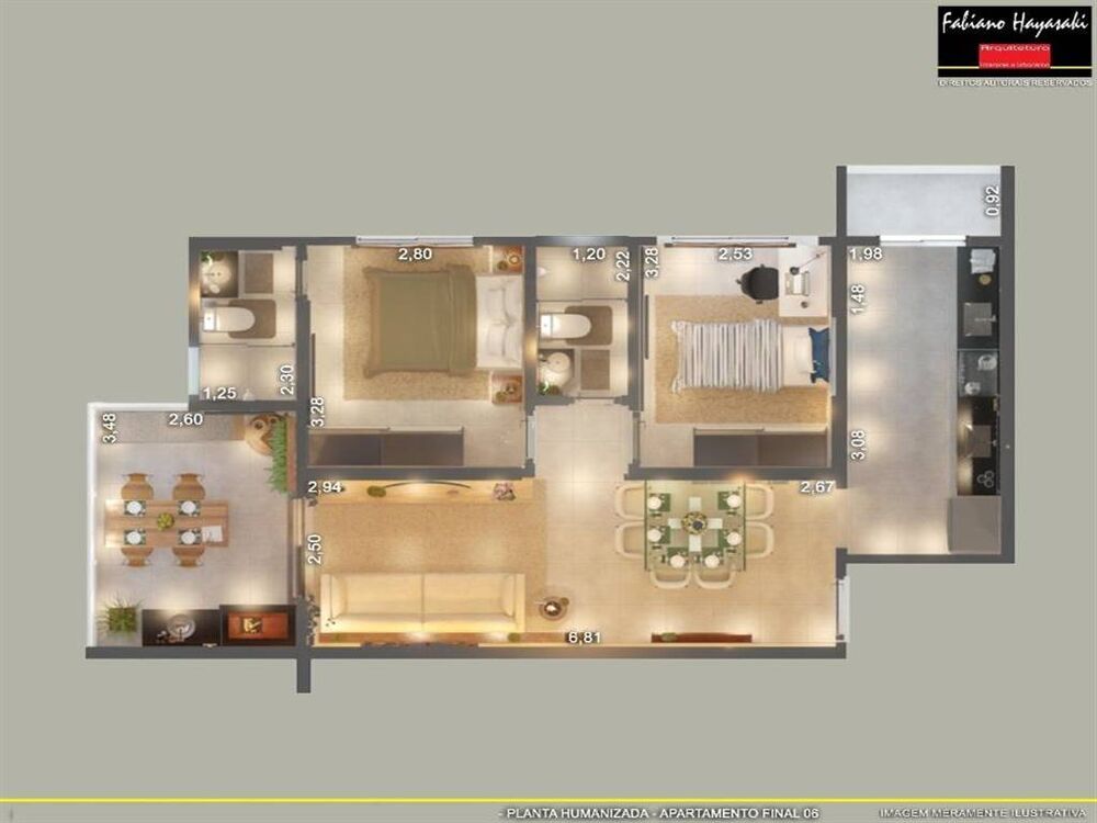 Apartamento, 2 quartos, 69 m² - Foto 3