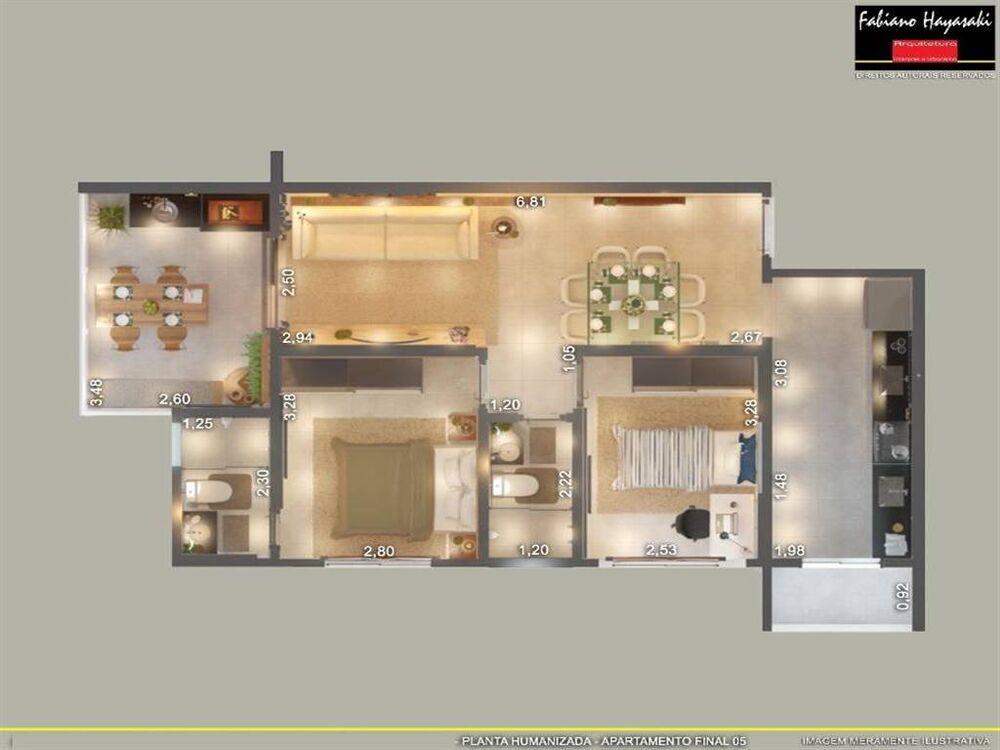 Apartamento, 2 quartos, 69 m² - Foto 2