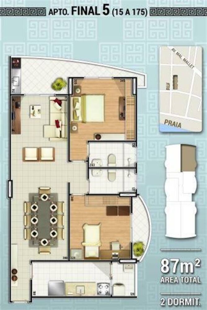 Apartamento, 2 quartos, 87 m² - Foto 1