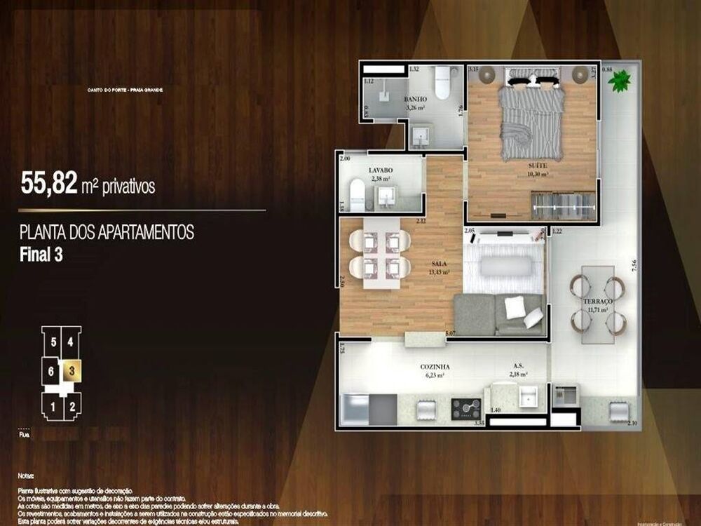 Apartamento, 1 quarto, 55 m² - Foto 1
