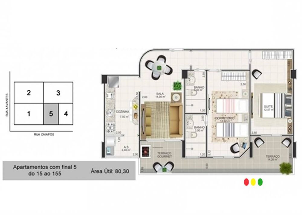 Apartamento, 2 quartos, 80 m² - Foto 5